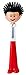 Vigar Dolls Orlando Dish Brush, Dish Brush with Handle that is Ergonomic, Kitchen Brushes for Dishes and Sink Scrub Brush for Cleaning, Red and Black