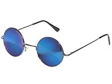 Tedd Haze 60's John Lennon Brille schwarz mit Brillen Beutel