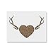 Antlers & Heart Stencil Template - Reusable Stencil with Multiple Sizes Available