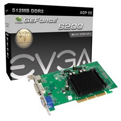 External hard drive:EVGA 512-A8-N403-LR GeForce 6200 LE 512MB DDR2 AGP Graphics Card