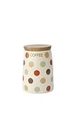 from T&G Woodware Ltd T&G Spot On Coffee Jar in Cream Ceramic with Spot Design (Gift Boxed) d10.8x15cm (Model 10701)