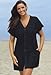swimsuitsforall Women's swimsuitsforall Waffle Button Cover Up