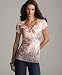 image and picture of Style&co. Petite V-Neck Short-Sleeve Printed Top