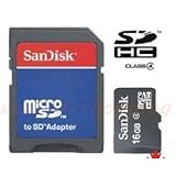 Sandisk 16GB 16G Micro SDHC Class 4 TF Memory Card with Micro SD Card Reader - Bulk Packed