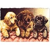 Wonderart 24x34 Latch Hook Kit: Lab Puppies