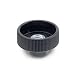 JW Winco Nylon Plastic Hollow Knob, Knurled, Steel Threaded Stud, M5 x 0.8 Thread Size x 20mm Thread Length, 19mm Head Diameter (Pack of 1)