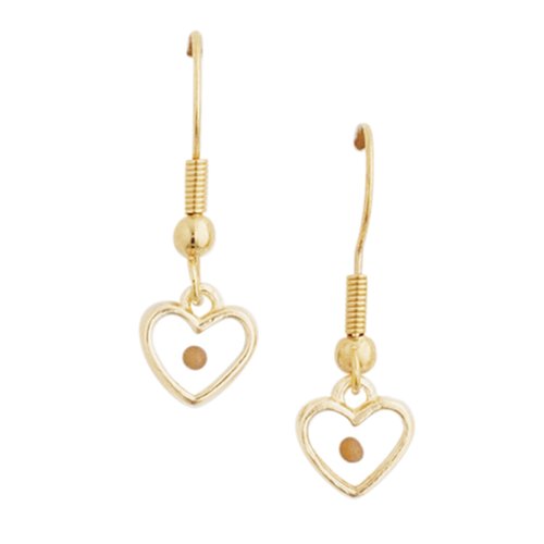 22k Gold Overlay Pewter Mustard Seed Earrings by Bob Siemon