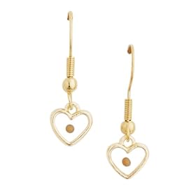 22k Gold Overlay Pewter "Mustard Seed" Earrings by Bob Siemon