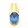 14K Yellow Gold London Blue Topaz Pendant