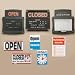 Office Products : AVT83636 - Reversible Open/Closed Sign with Will Return Clock