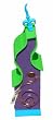Funky Randy Birdhouse - Funky Copper Spiral Purple Green Turquoise 23" Tall R-136