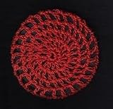Red Classic Crocheted Hair Bun Cover- MEDIUM