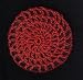 Red Classic Crocheted Hair Bun Cover- LARGE
