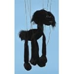 Dog (Black Mutt) Small Marionette(B347B)