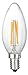Brite Innovations Energy Saving 5-Watt LED Filament Candelabra Light Bulb - Dimmable - Soft White 3000K - Torpedo Tip - Exact Equivalent to Standard 60W Incandescent Chandelier Bulb