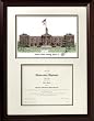 Western Illinois University Scholar Scholar Mahogany Framed Lithograph w/Diploma Opening