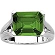 14K White Gold Chatham Created Emerald Ring