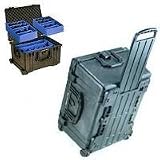 Pelican 1620 Watertight Hard Case with Cubed Foam Interior & Wheels - Charcoal Black