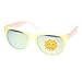 Photochromic Color Changing Frame Matte Sport Horn Rim Sunglasses Yellow Peach