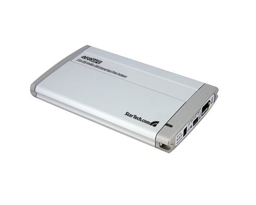 StarTech.com 2.5-Inch FireWire SATA USB 2.0 External Hard Drive Enclosure SAT2510U2F (Silver)