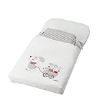 Cambrass Nest Lazos Winter/ Summer Sleeping Bag with Applique Designer Mice (Collection 75, White/ Grey)