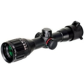 4x32 Mini A.O. The Bug Buster. Mil-Dot Red Green Illuminated Scope and Flip-open Lens Cover by 