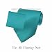 Apparel : New Mens Solid Teal Green Tie Necktie Hanky Set