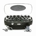 Infiniti by Conair CHV29 20 Tourmaline Ceramic Flocked Rollers and Cord Reel, Black