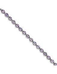 Sterling Silver Pink Amethyst Bracelet