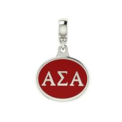 Alpha Sigma Alpha Sorority Drop Charm Fits Most Pandora Style Bracelets. In Stock for Fast Shipping.