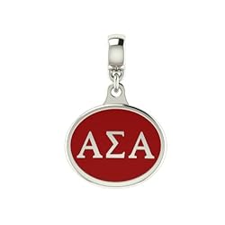 Alpha Sigma Alpha Sorority Drop Charm Fits Most Pandora Style Bracelets. In Stock for Fast Shipping.