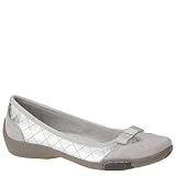 Naturalizer 'Cordo' Leather Ballet Flat (11N Pewter)