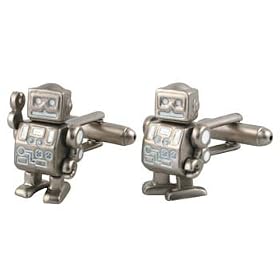 Robot Cuff Links With Moving Parts - Arms And Legs by Kikkerland