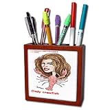 Londons Times Funny Panel Hollywood Cartoons - Cindy Crawfish - Tile Pen Holders-5 inch tile pen holder