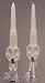 Carved Tapers wih Western Charms, White with Silver Charms