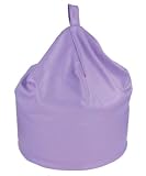 Gloss Faux Lilac Leather Bean Bag Fully Filled With Beans - Brand New