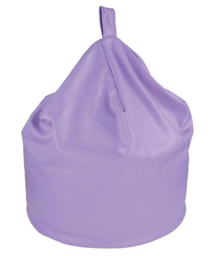 Childrens Toyshop  Kitchen & Housewares : Gloss Faux Lilac Leather Bean Bag Fully Filled With Beans - Brand New