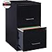 Lorell 14341 18 Deep 2-Drawer File Cabinet, Black