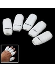Health and Beauty: White Sports Elastic Finger Sleeve Support Protector 10PCS - uxcell