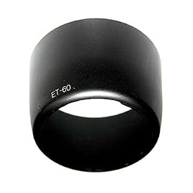 ET-60 Lens Hood for CANON EF 75-300mm f/4-5.6 II, EF 75-300mm f/4-5.6 II USM, EF 75-300mm f/4-5.6 III, EF 75-300mm f/4-5.6 III USM, EF 90-300mm f/4.5-5.6, EF 90-300mm f/4.5-5.6 USM, EF-S 55-250mm f/4-5.6 IS