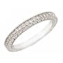 10K White Gold Diamond Wedding Anniversary Band Ring Antique Style 0.22ct in Pave Setting (SI Clarity, H Color)