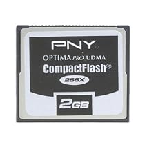 PNY Optima Pro UDMA 2GB CompactFlash 266X (40MB/Sec Read/Wrte Speed) Flash Memory Card P-CF2GB-266W-DVDC
