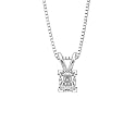 0.58 ct. K - VS1 EGL Certified Cushion Cut Diamond Solitaire Pendant with Chain (White or Yellow Gold)