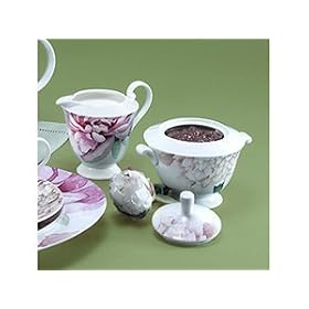 Mikasa Peony Pink Peony Covered Sugar Bowl by Mikasa