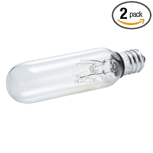 Philips 416107 Exit Sign 15-Watt T6 Candelabra Base Light Bulb, 2-Pack