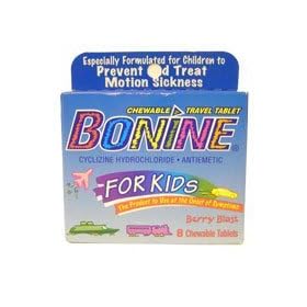Bonine for Kids Motion Sickness Tablets, Berry Berry
