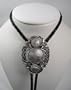 Classic Faux Nickel Diamondcut Pewter Bolo Tie