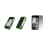 Motorola Backflip MB300 - Premium Neon Green and Black Zebra Stripes Design ....