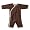 Baby Soy Chocolate/Tea Trim Kimono Onepiece, 18-24M
