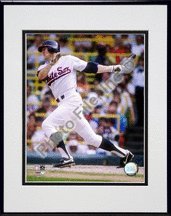 Chicago White Sox Carlton Fisk - Batting Action (White Sox) - Matted 8X10 Photo In Aluminum Frame